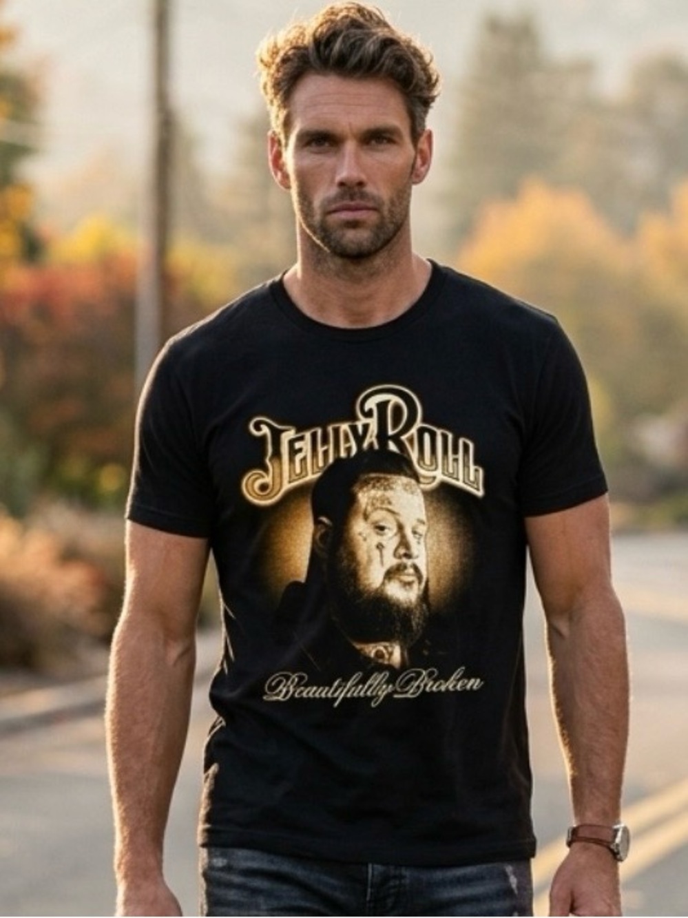 2 for $30 | Jelly Roll ‘Beautifully Broken' Adult Black Tee